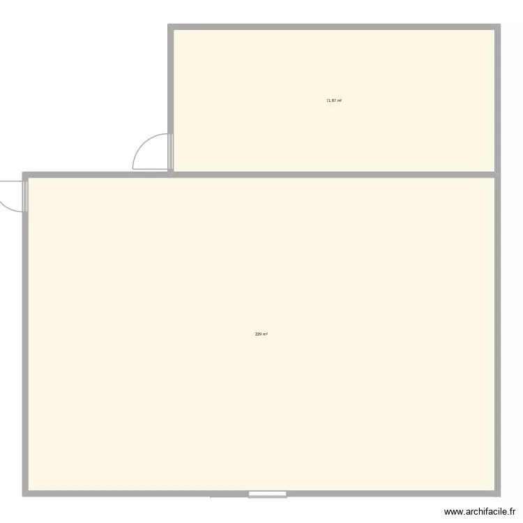 cocci. Plan de 2  et 301 m²