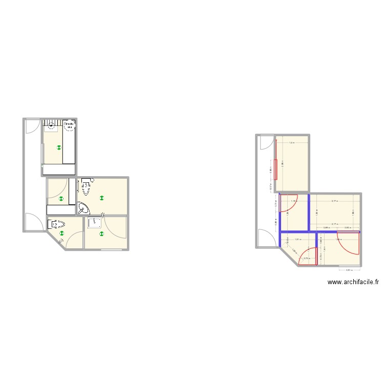 WC anna rodier 3. Plan de 10 pièces et 26 m2