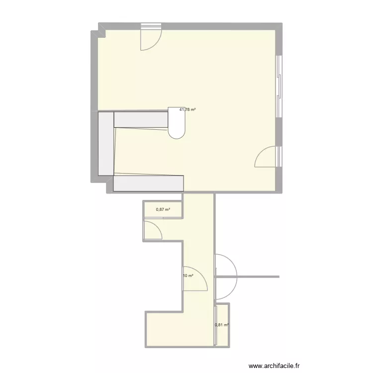 JEANNIN. Plan de 4  et 53 m²