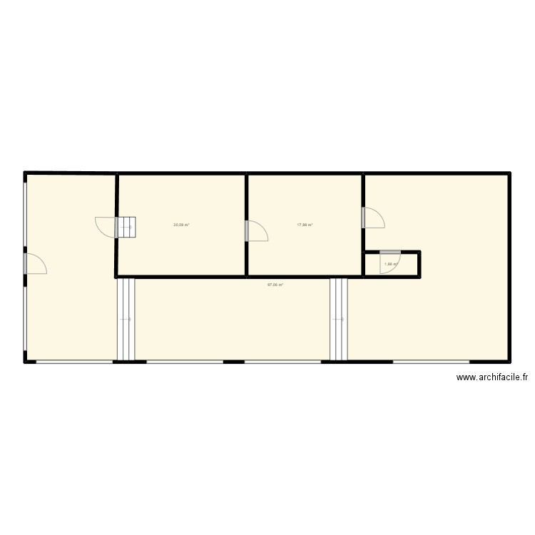 Kactus home and design. Plan de 4 pièces et 137 m2