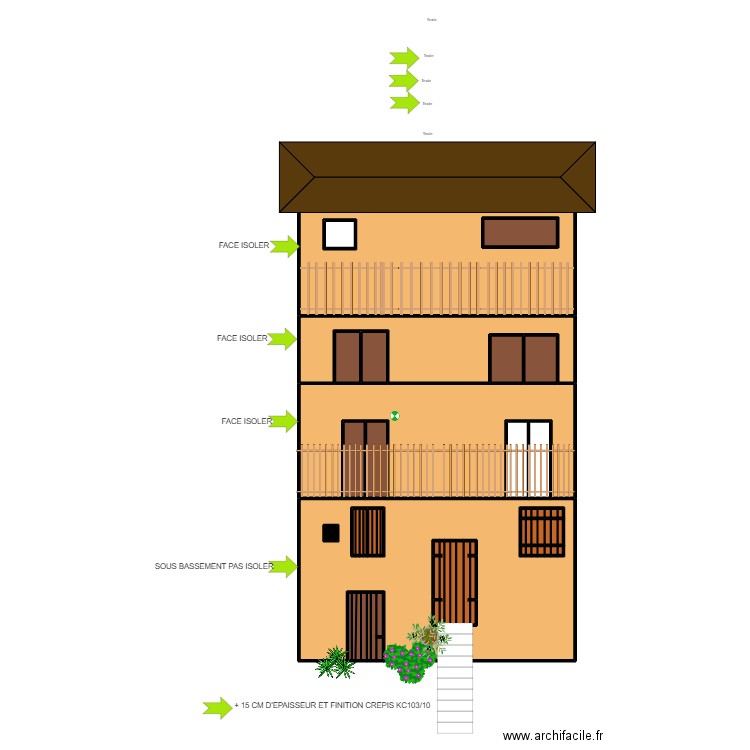 BERTON. Plan de 62 pièces et 442 m2