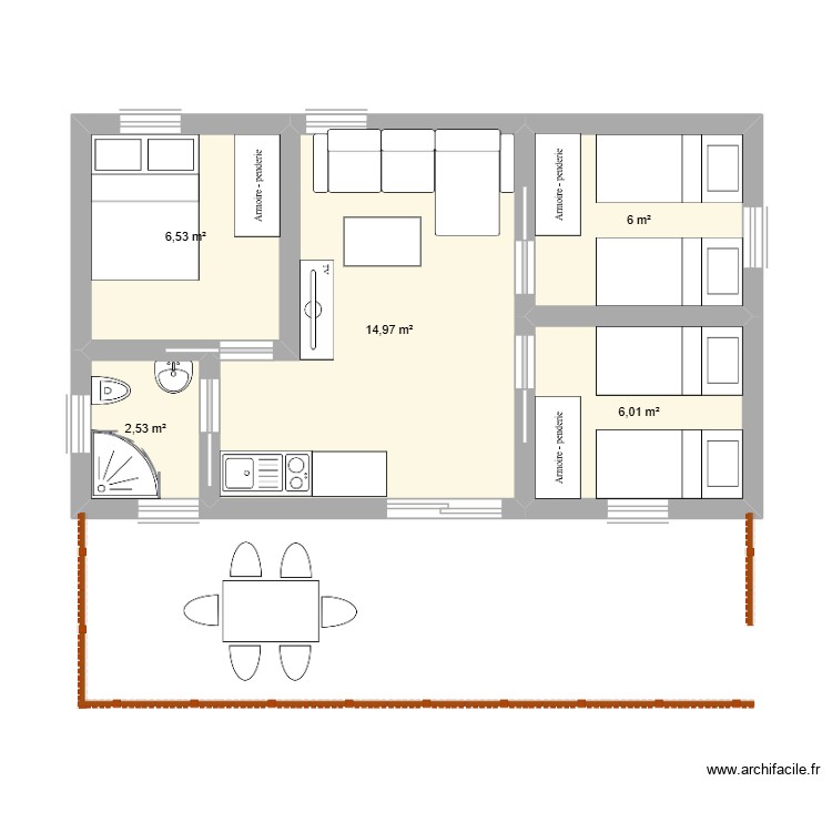 CACADRE. Plan de 0 pièce et 0 m2
