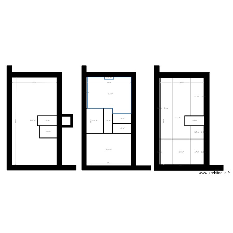 cardaire. Plan de 24 pièces et 131 m2