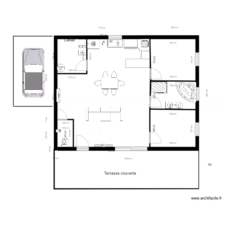 Maison T3 2. Plan de 