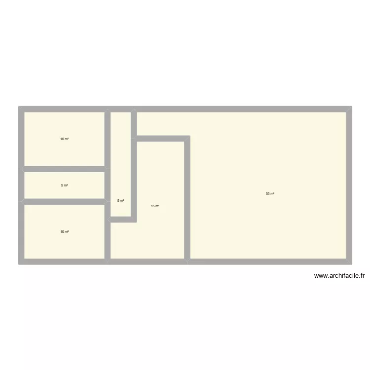 projet maison pour Mme. Plan de 6  et 100 m²