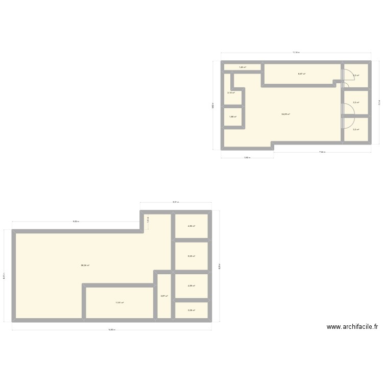 Swissport Bureaux B6. Plan de 15 pièces et 150 m2