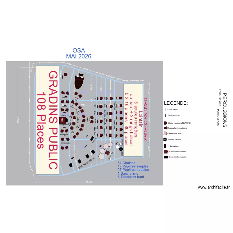 Plateau Symphonique MAI 2026 COEURS. Plan de 