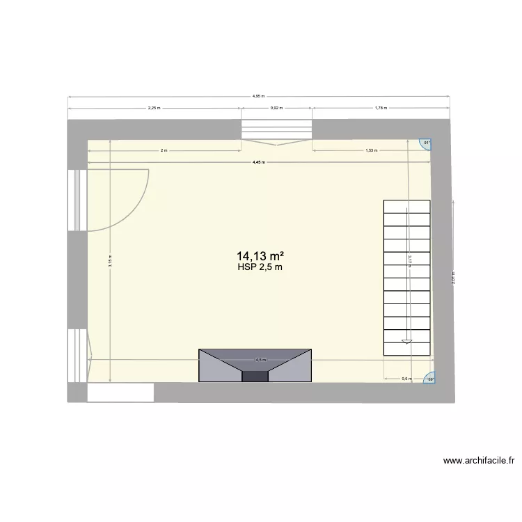 Cuisine. Plan de 1 et 14 m² Cuisine. Plan de 1 et 14 m²
