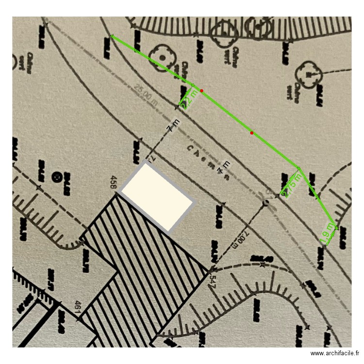 lambesc limites. Plan de 1 pièce et 16 m2