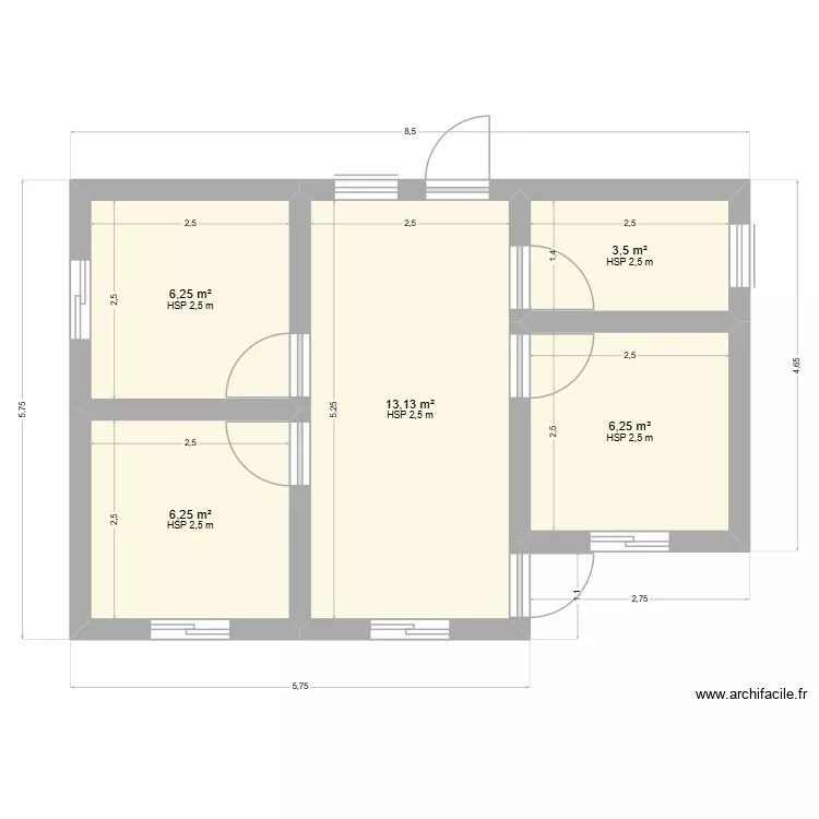 Plan 12/03/26. Plan de 5  et 35 m²