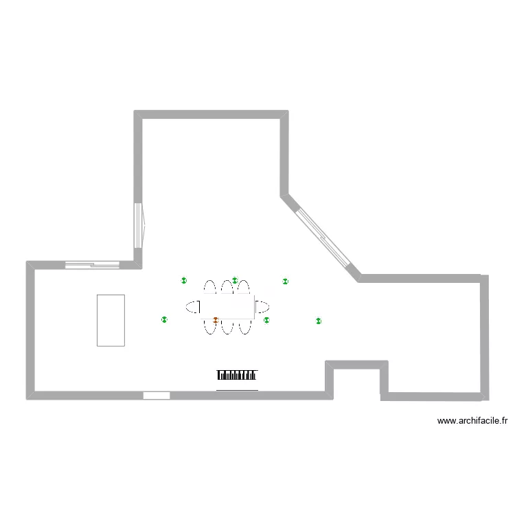 Haut - implantation spots. Plan de Haut - implantation spots. Plan de