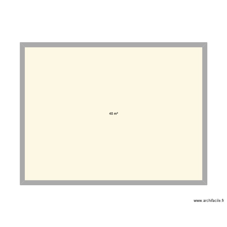 1GGG1. Plan de 1 pièce et 48 m2