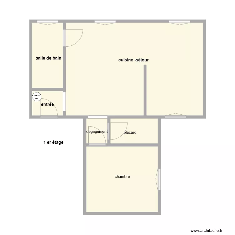 SCI H2B am. Plan de 6 pièces et 48 m²