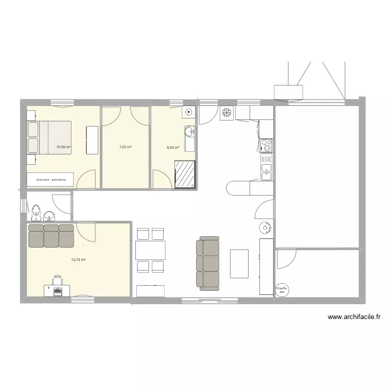 Maison. Plan de 4 Pièces et 38 m² Maison. Plan de 4 Pièces et 38 m²