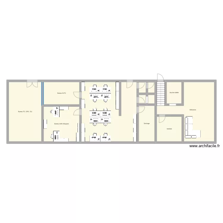 Bureau Equipe. Plan de 