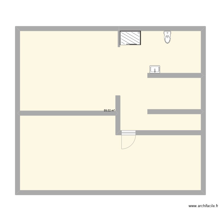 ATHIS MONS. Plan de 1 pièce et 89 m2