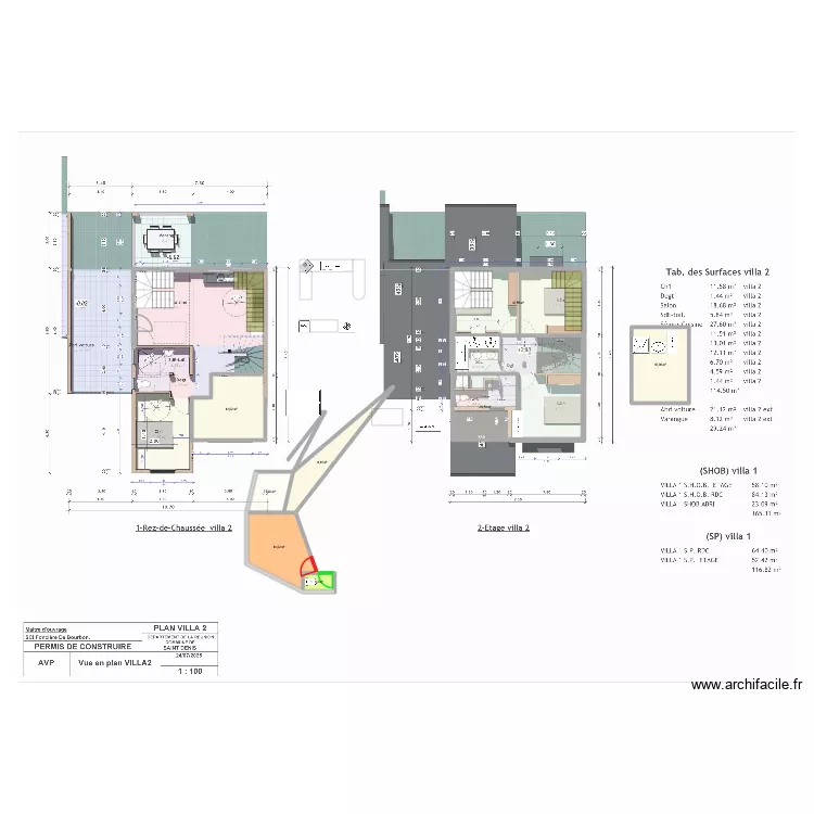 Esquisse 2 V4 Escalier. Plan de 