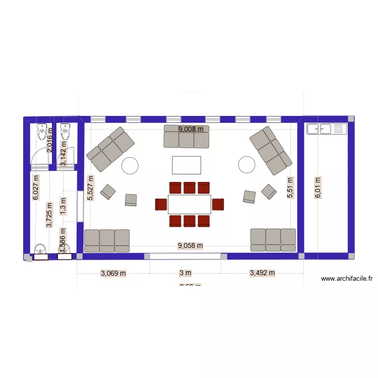 APATAM 1 PLATEAU. Plan de 1 Pièce et 50 m² APATAM 1 PLATEAU. Plan de 1 Pièce et 50 m²