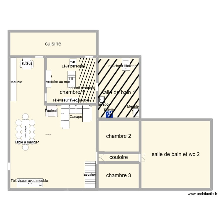 maison 3. Plan de 8 pièces et 292 m2