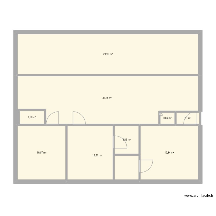 Villa devant. Plan de 9 pièces et 104 m2