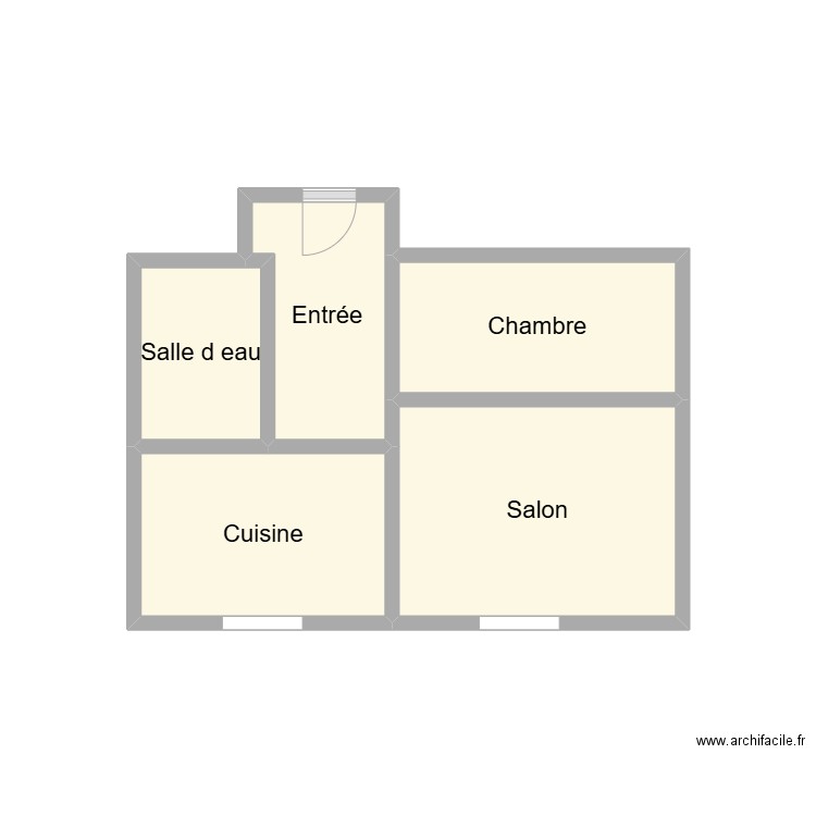 2509 BLANDIN. Plan de 5 pièces et 10 m2