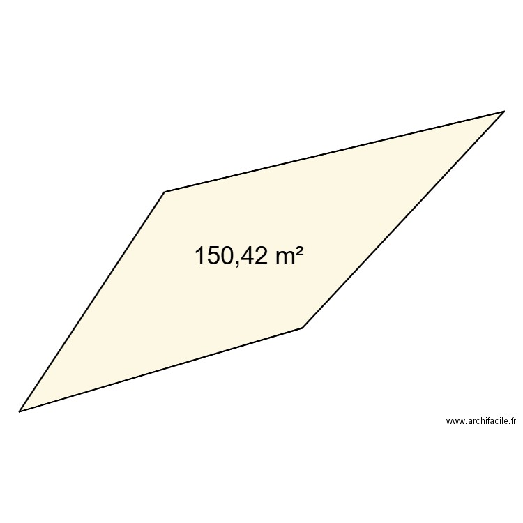 clic. Plan de 1 pièce et 150 m2