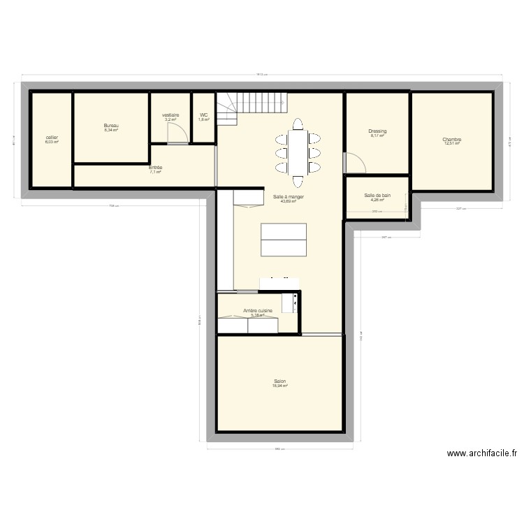 Elevia modif. Plan de 11 pièces et 205 m2