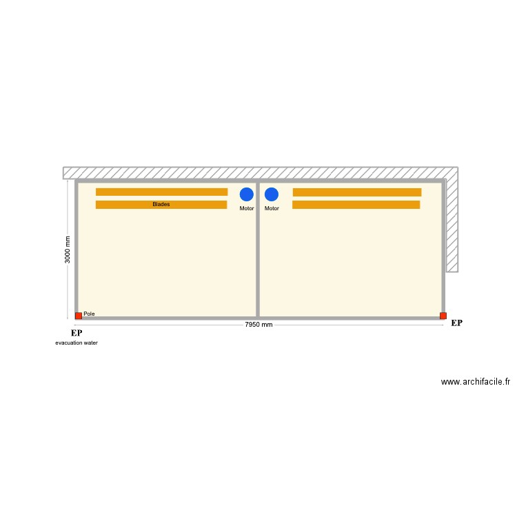 Worden. Plan de 2 pièces et 23 m2