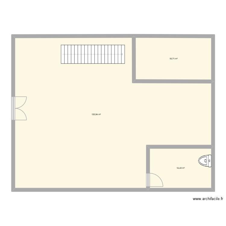 planta baixa. Plan de 3 pièces et 169 m2