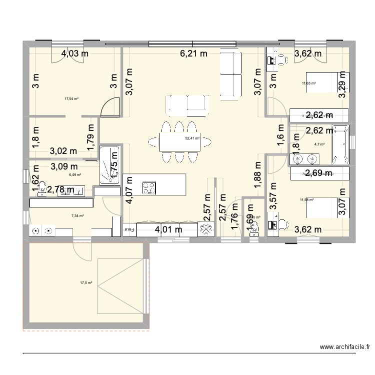 Maison V2. Plan de 10 pièces et 247 m2
