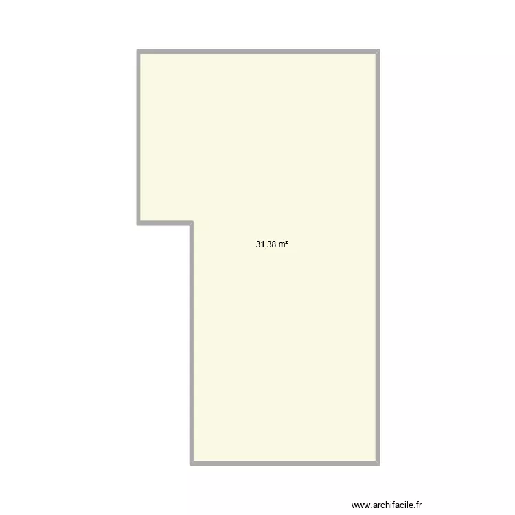 JKRDJLI. Plan de 1 pièce et 31 m²