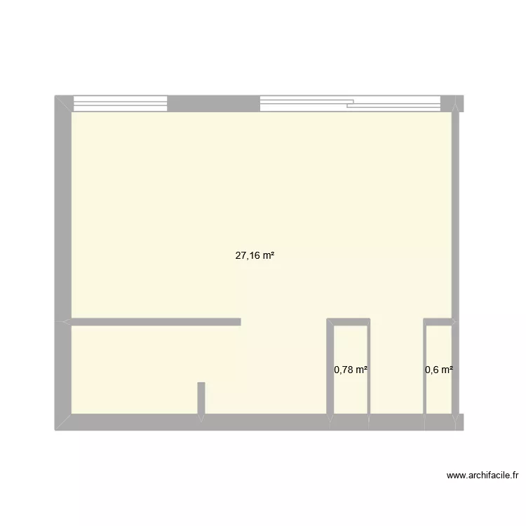 appartement lisa. Plan de 3 pièces et 29 m²