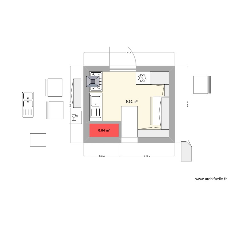 Cuis 2. Plan de 0 pièce et 0 m2