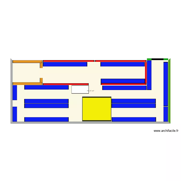 stup. Plan de 1  et 71 m²