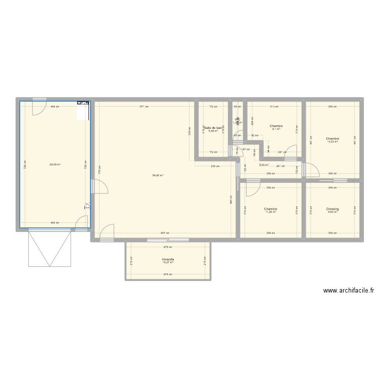 Maison Fred. Plan de 10 pièces et 150 m2