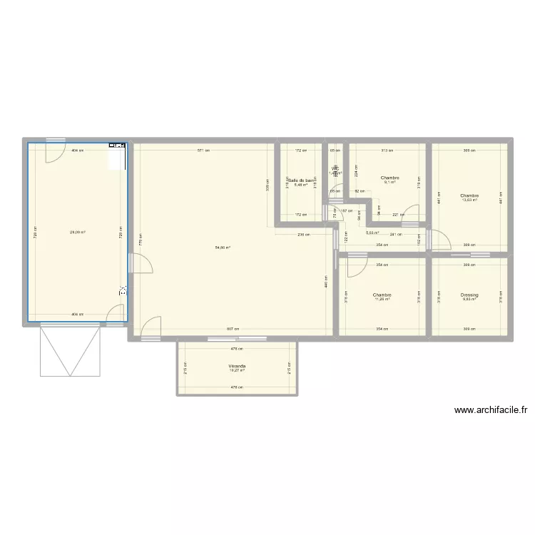 Maison Fred. Plan de 