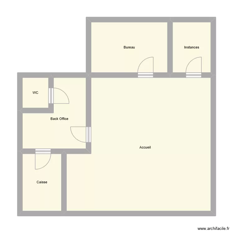 Le Cannet Mimosas. Plan de 6 pièces et 78 m²