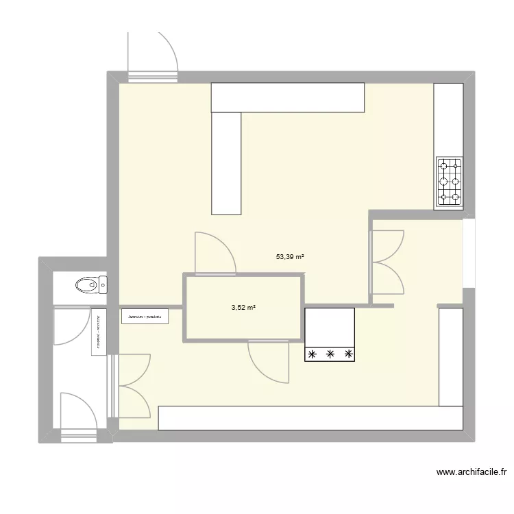 PLAN LABO. Plan de 2 et 61 m² PLAN LABO. Plan de 2 et 61 m²