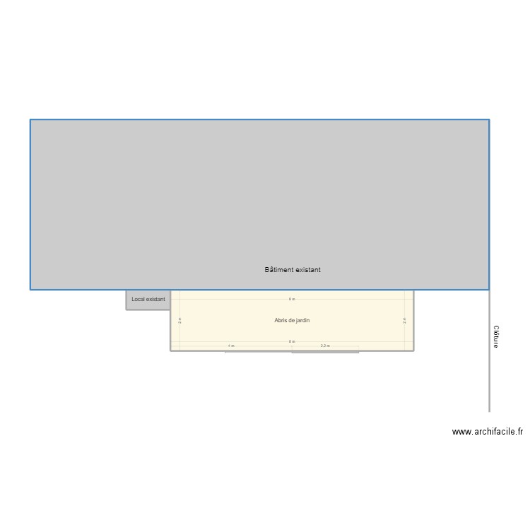 abris jardin 1. Plan de 3 pièces et 102 m2