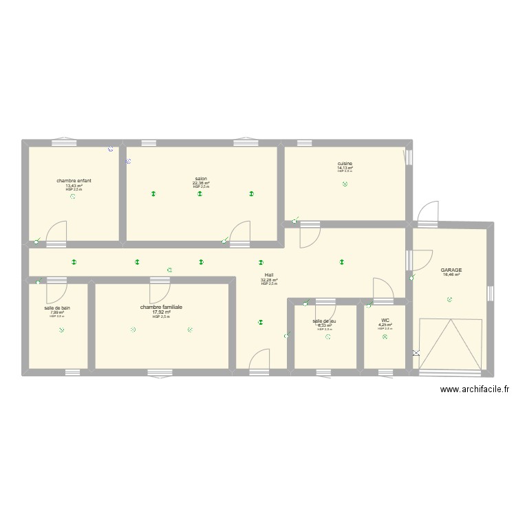 ramazan plan. Plan de 9 pièces et 135 m2