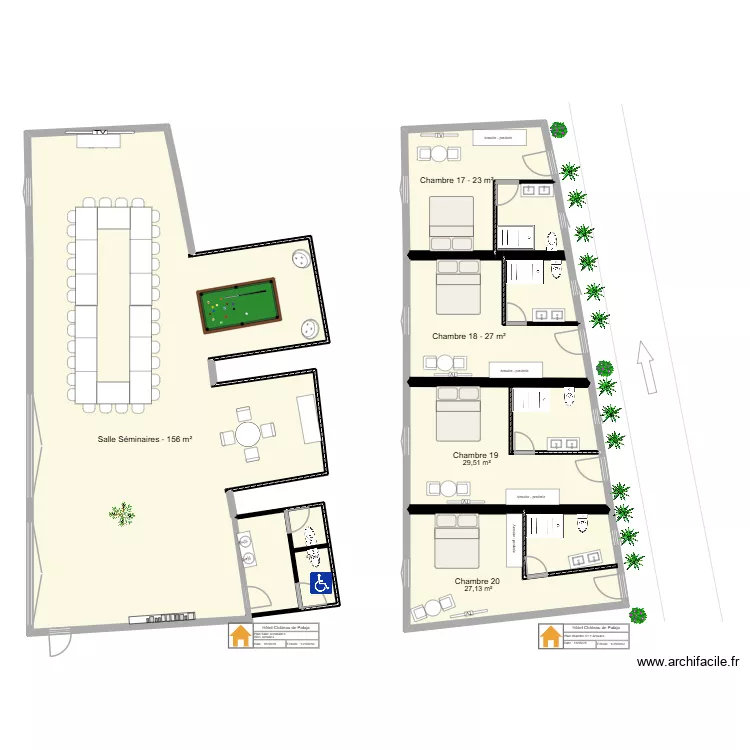 plan R+1 arcades V3. Plan de 7 Pièces et 256 m² plan R+1 arcades V3. Plan de 7 Pièces et 256 m²