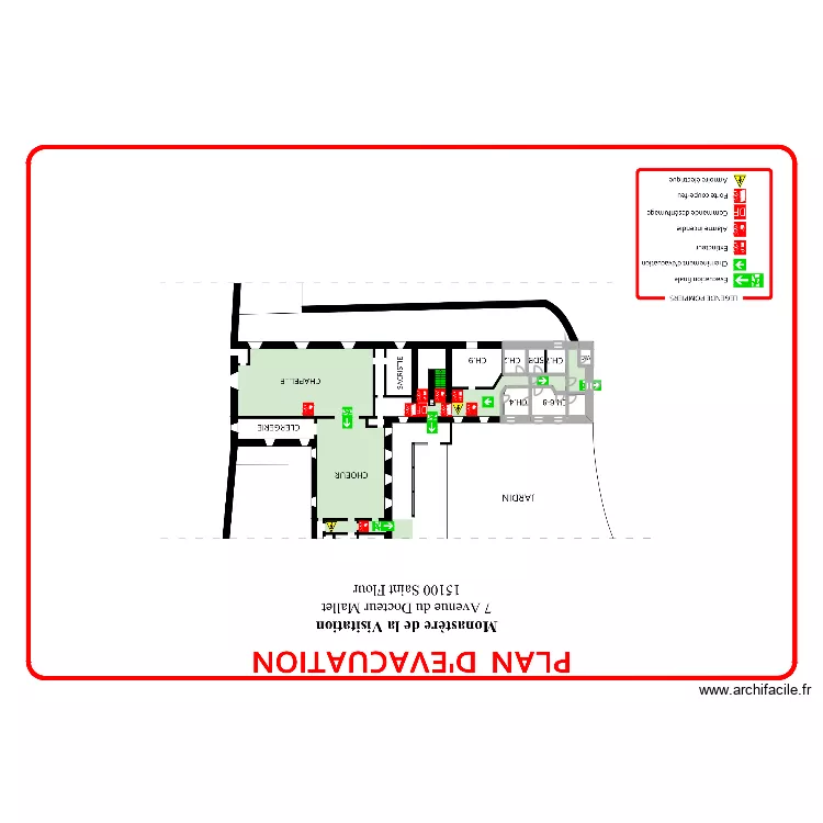 Laboratoire Monast&egrave;re de la Visitation V1 draft. Plan de 6  et 37 m²