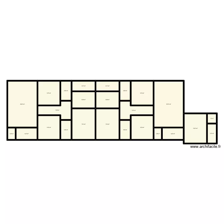 plan appts 4 pieces fondation. Plan de 