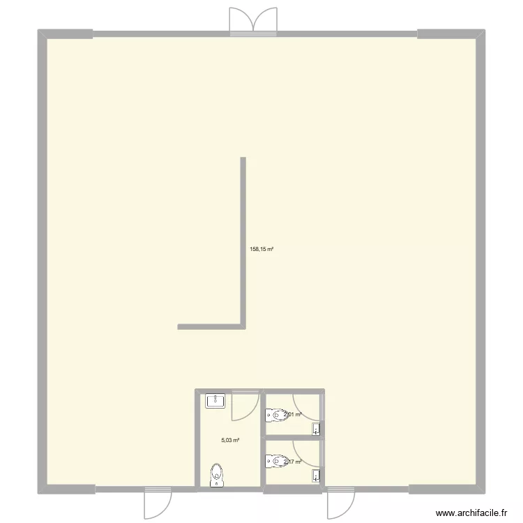 VA104. Plan de 4  et 168 m²