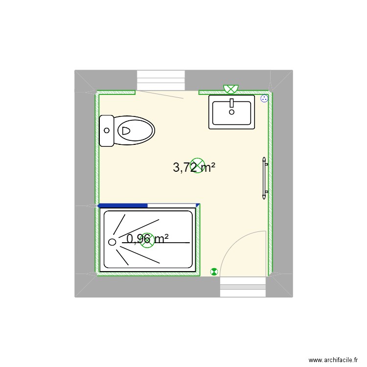 BATTAIS GERARD SDB 3. Plan de 2 pièces et 5 m2