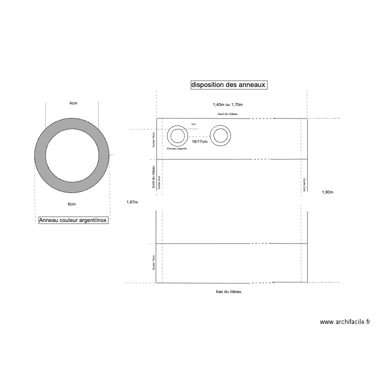 plan anneaux. Plan de 0 pièce et 0 m2