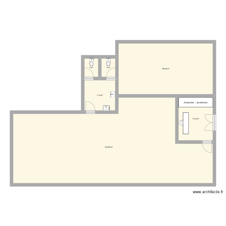 salle resto alexis aeby. Plan de 6 pièces et 162 m2
