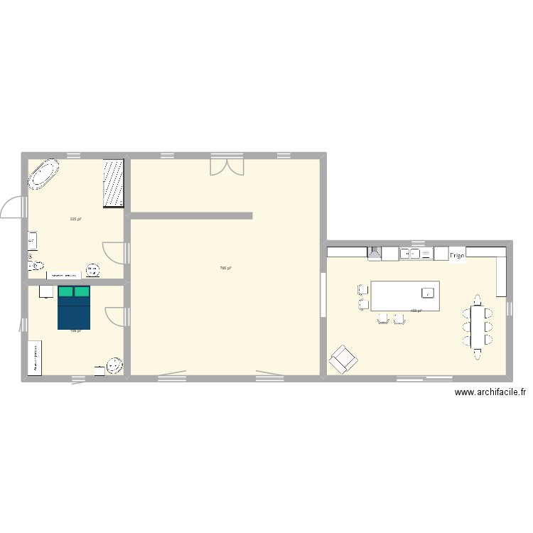 maison-2. Plan de 4 pièces et 151 m2