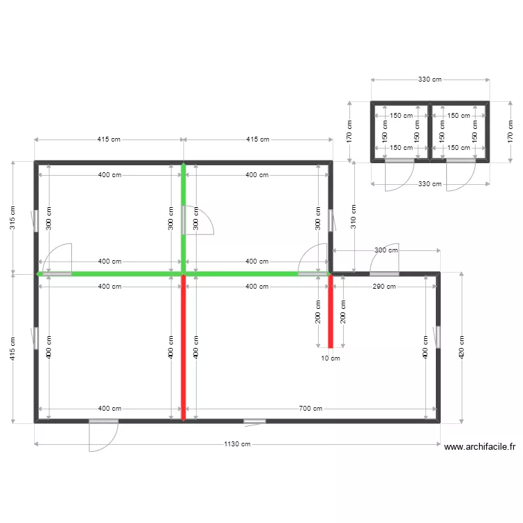 PLAN DE MAISON JOARY. Plan de 6 et 72 m² PLAN DE MAISON JOARY. Plan de 6 et 72 m²