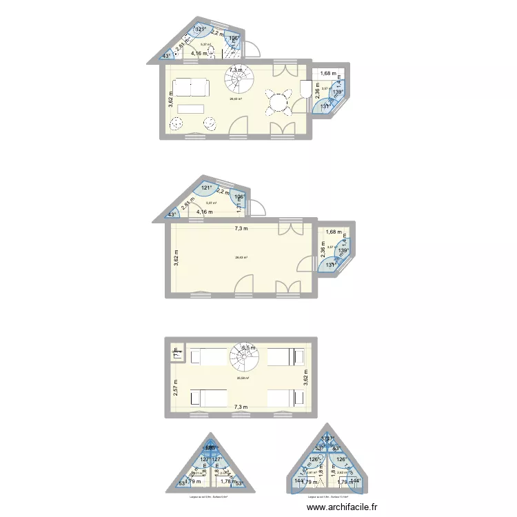 Castero 2. Plan de 16 pièces et 107 m² Castero 2. Plan de 16 pièces et 107 m²